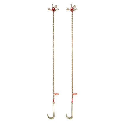 2 STÜCKE 5/16 "x6' G80 Reißverschluss 15" J-Haken langer Schaft RTJ &amp; Greifhaken Wrecker