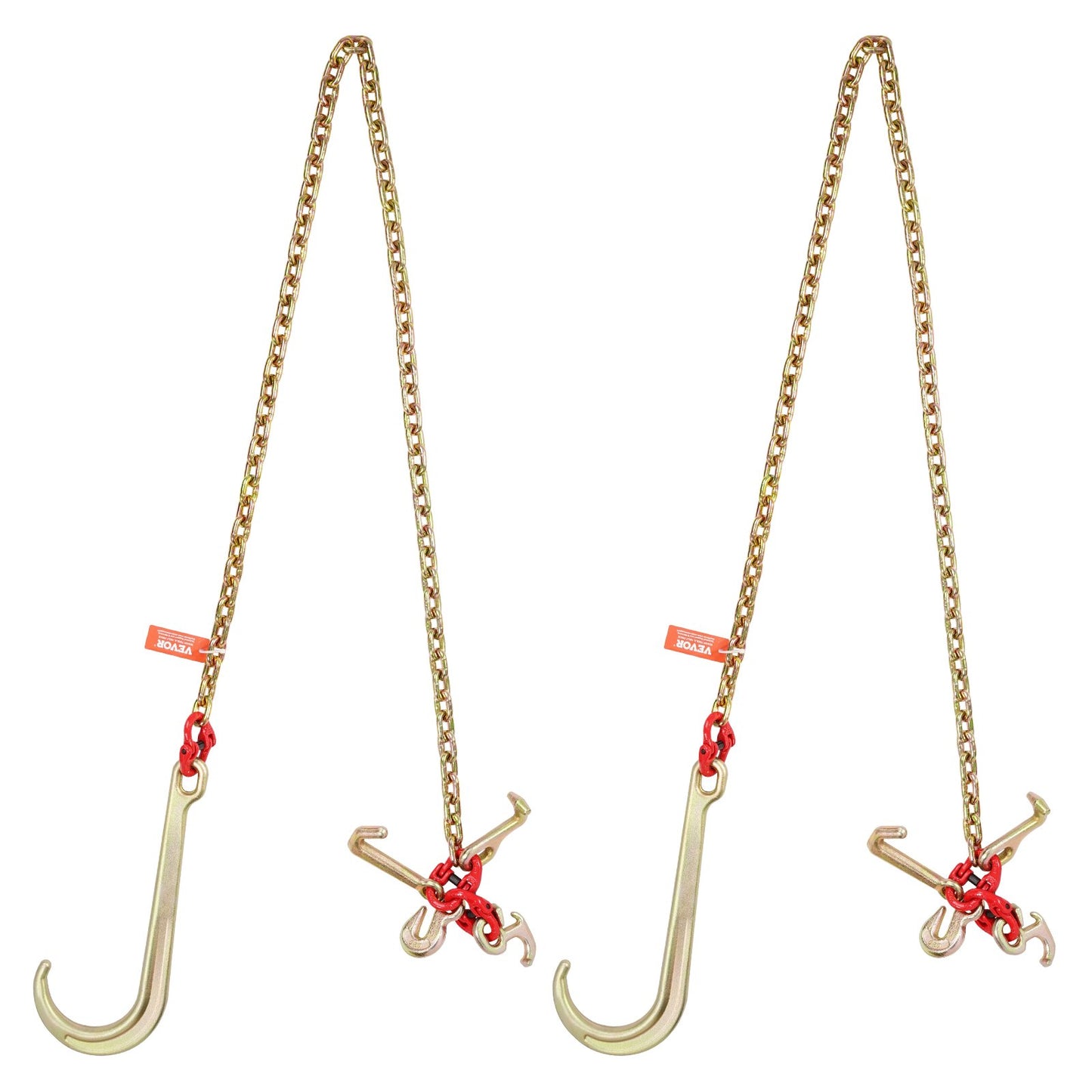 2 STÜCKE 5/16 "x6' G80 Reißverschluss 15" J-Haken langer Schaft RTJ &amp; Greifhaken Wrecker