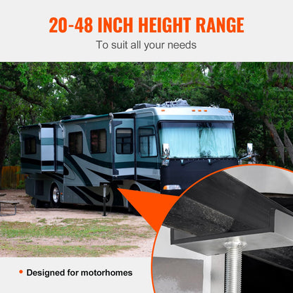 RV Slide Out Support Jacks, 5000 lbs Capacity Each Slide Out Stabilizer, Adjusts from 20"-48" Camper Slide Out Support Jacks, Heavy Duty Slide Out Stabilizers for RVs, Motorhomes and Trailers