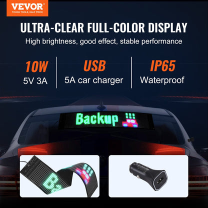 68x12cm Programmerbar LED-skylt Scrolling Display Board P6 Fullfärg