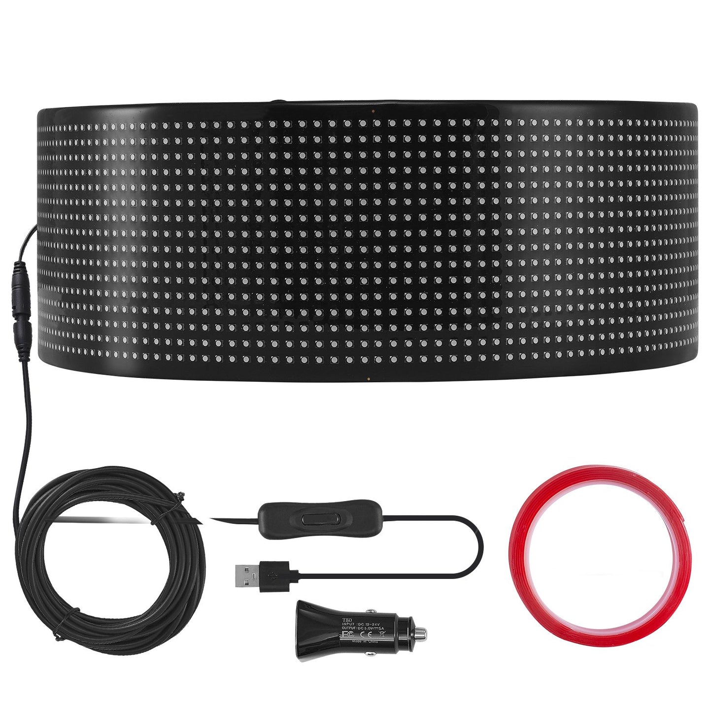 68x12cm Programmerbar LED-skylt Scrolling Display Board P6 Fullfärg