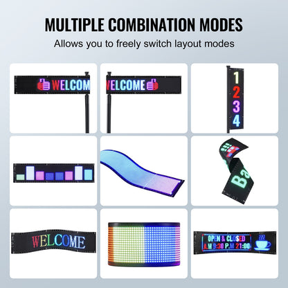 83,5x20cm Programmerbar LED-skylt Scrollande Display Board P5 Fullfärg