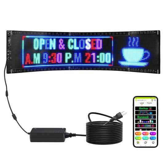 83,5x20cm Programmerbar LED-skylt Scrollande Display Board P5 Fullfärg