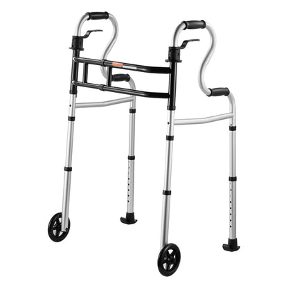 Folding Walker Stand-Assist Folding Walker with Adjustable Height and Width