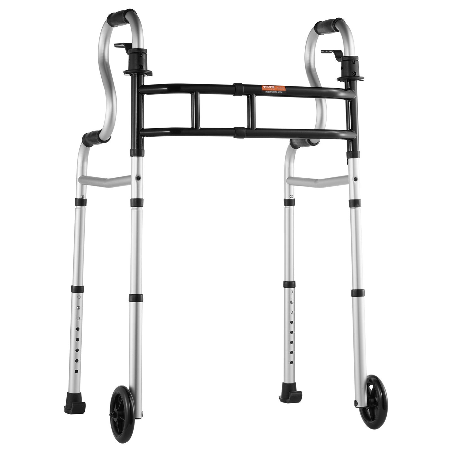Folding Walker Stand-Assist Folding Walker with Adjustable Height and Width