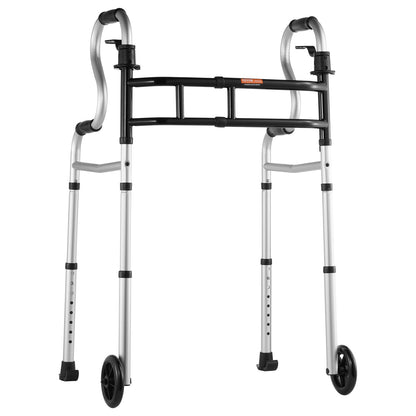 Folding Walker Stand-Assist Folding Walker with Adjustable Height and Width