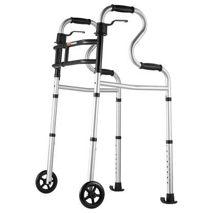Folding Walker Stand-Assist Folding Walker with Adjustable Height and Width