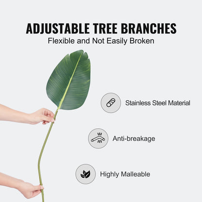 Artificial Birds of Paradise, 1.5m Tall Artificial Plant, PE Material and Tip-over Protection, Low Maintenance Plant, Lifelike Green Fake Tree for Home Office Warehouse Decor Indoor Outdoor
