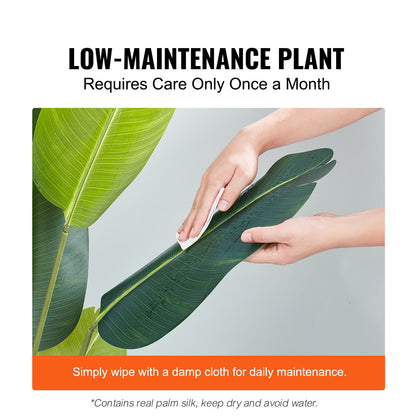 Artificial Birds of Paradise, 1.5m Tall Artificial Plant, PE Material and Tip-over Protection, Low Maintenance Plant, Lifelike Green Fake Tree for Home Office Warehouse Decor Indoor Outdoor
