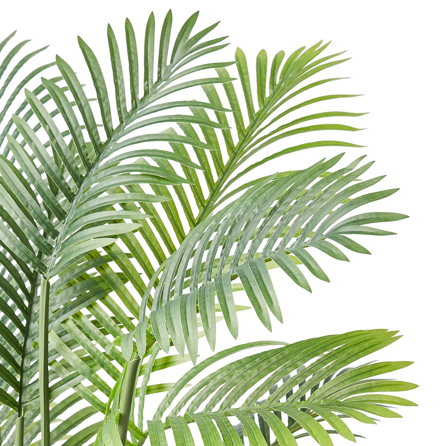 Artificial Golden Cane Palm, 2m Tall Artificial Plant, PE Material and Tipover Protection Low Maintenance Plant, Lifelike Green Fake Tree for Home Office Warehouse Decor Indoor Outdoor