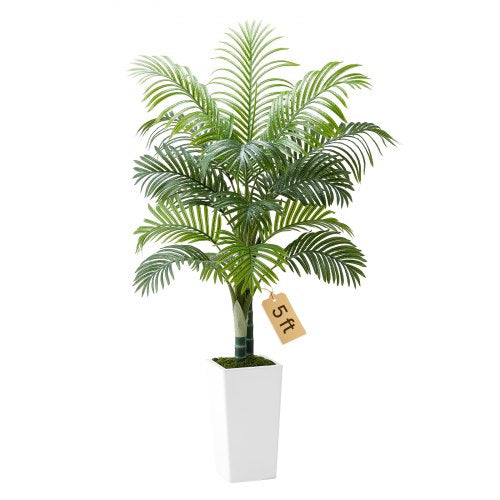 1524mm Artificial Areca Palm Plant with White Pot Indoor | EU