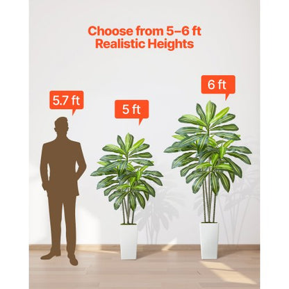 1524 mm artificial dracaena tree artificial plant with white pot indoors | EU
