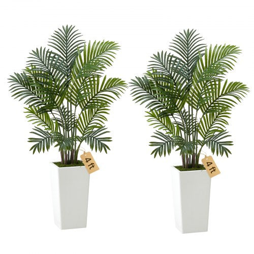 1219 mm 2-pack artificial Areca palms with white pot for indoor use | EU