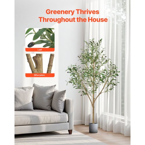 150 cm artificial olive tree tall artificial plant with pot for home office | EU