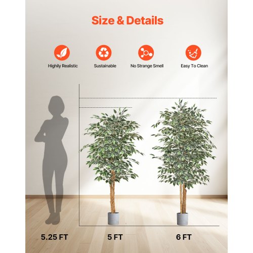 150 cm artificial ficus tree tall artificial plant with pot for indoor decoration | EU