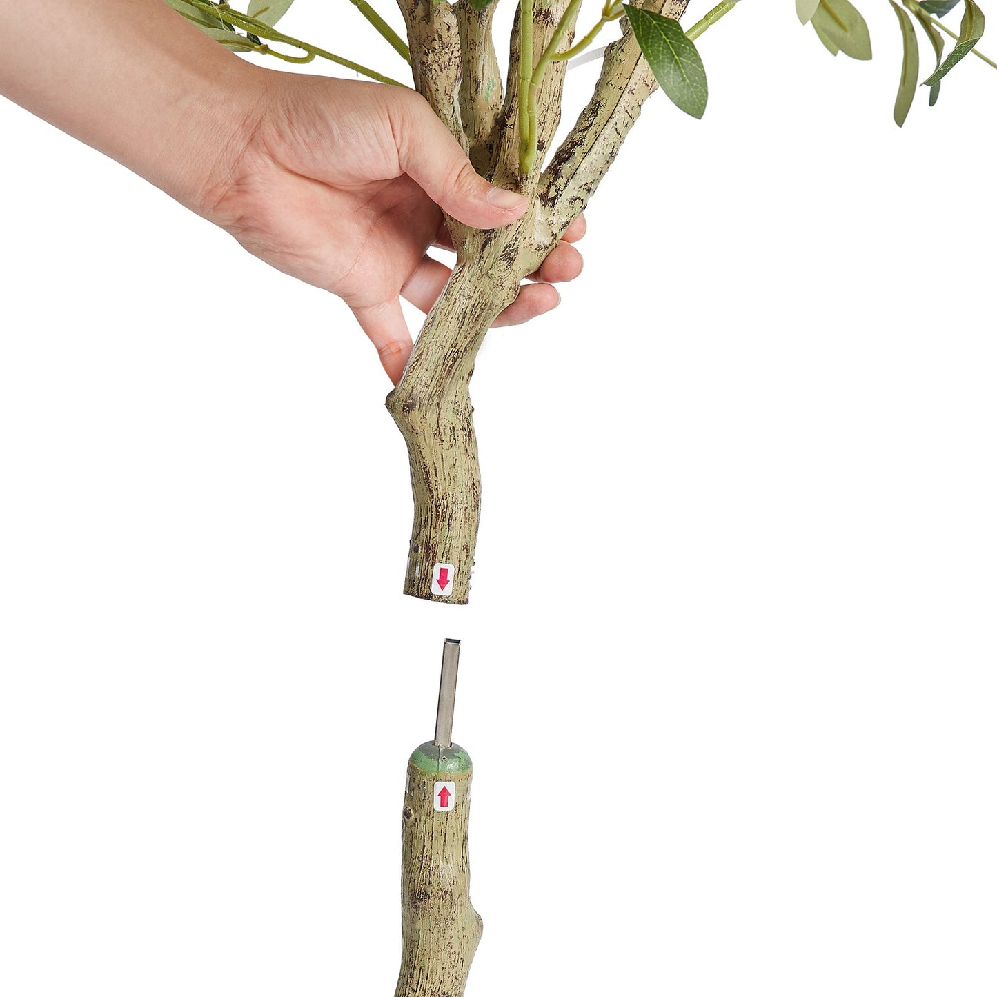 Artificial Olive Tree, 1.8m High Fake Plant, Safe PE Material and Tipover Protection Low Maintenance Plant, Lifelike Green Fake Potted Tree for Home Office Warehouse Decor Indoor Outdoor