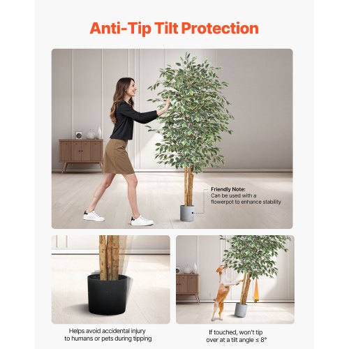 180 cm artificial ficus tree tall artificial plant with pot for indoor decoration | EU