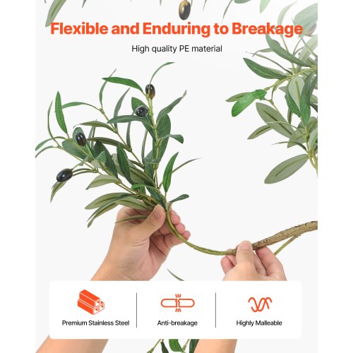 240 cm artificial olive tree tall artificial plant with pot for home office | EU