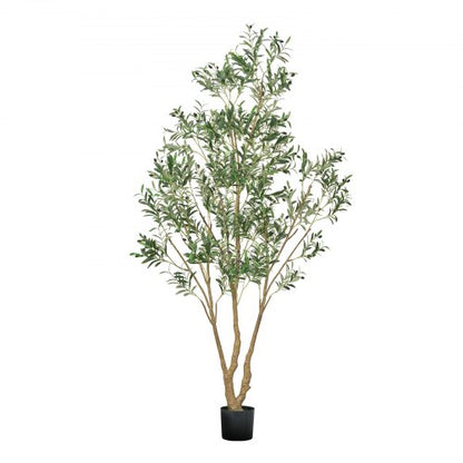 240 cm artificial olive tree tall artificial plant with pot for home office | EU