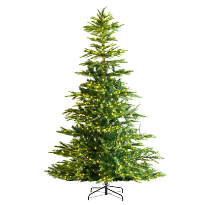 Christmas Tree 7.5 Feet Prelit Artificial Tree with 700 White LEDs 1319 tips
