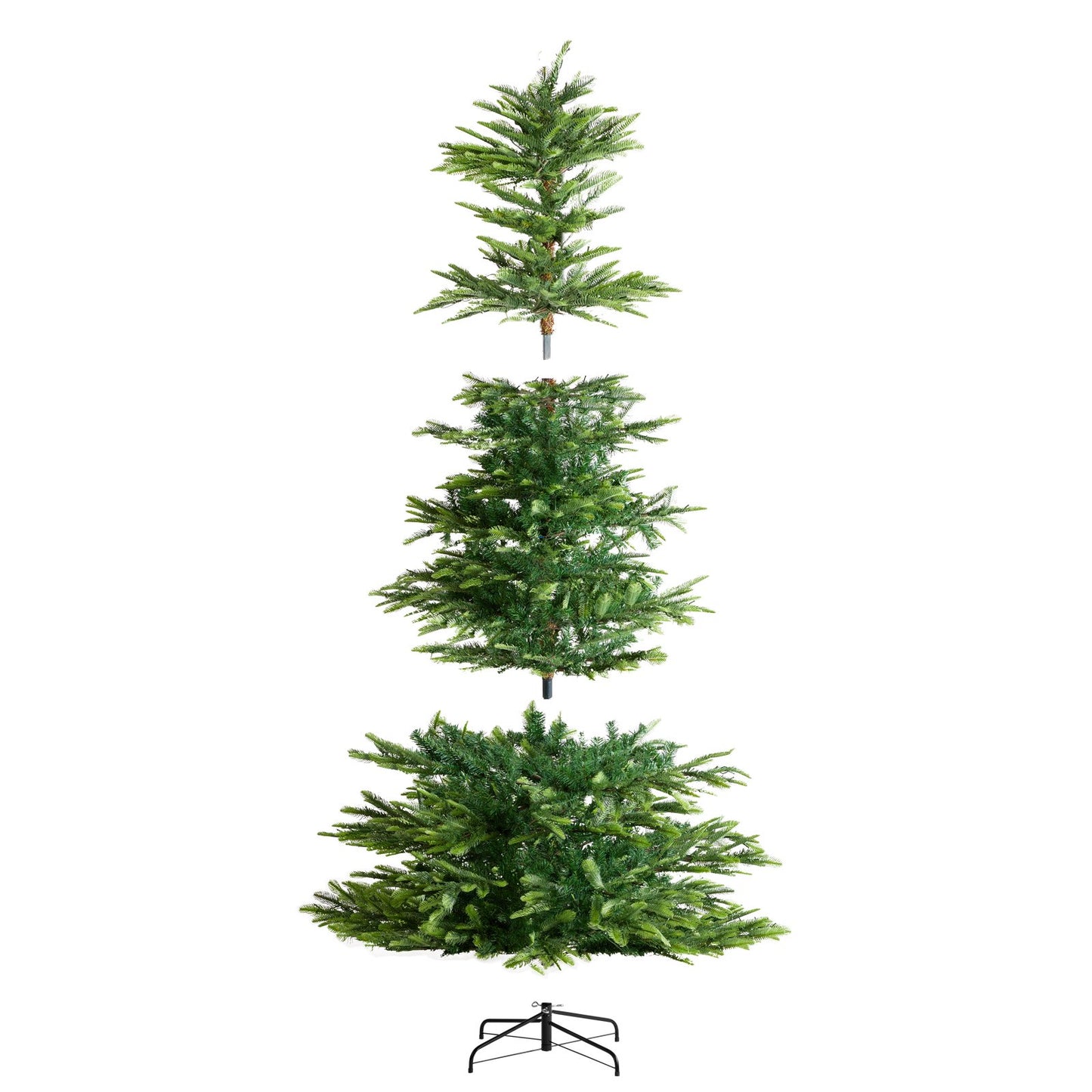 Christmas Tree 7.5 Feet Prelit Artificial Tree with 700 White LEDs 1319 tips