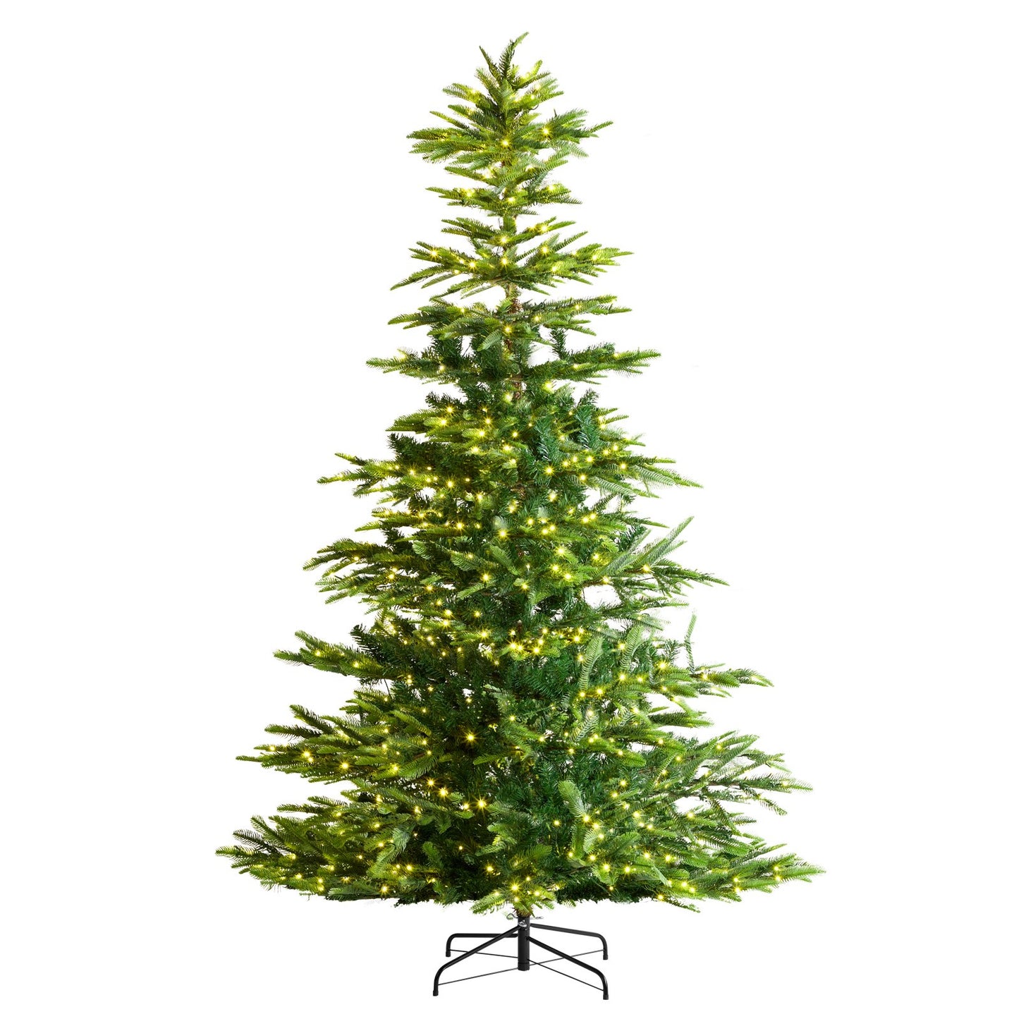Christmas Tree 7.5 Feet Prelit Artificial Tree with 700 White LEDs 1319 tips
