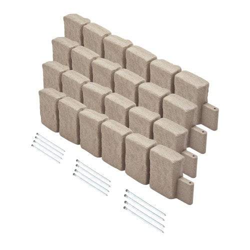 Artificial Stone Landscape Edging 47.2 x 9 inches Lawn Edging Fade Resistant | EU