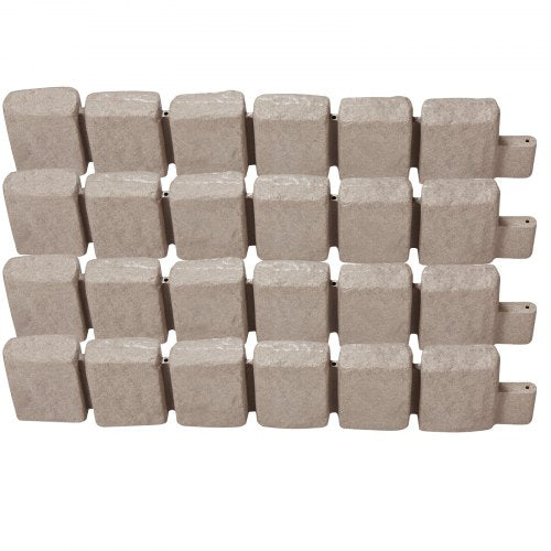 Artificial Stone Landscape Edging 47.2 x 9 inches Lawn Edging Fade Resistant | EU
