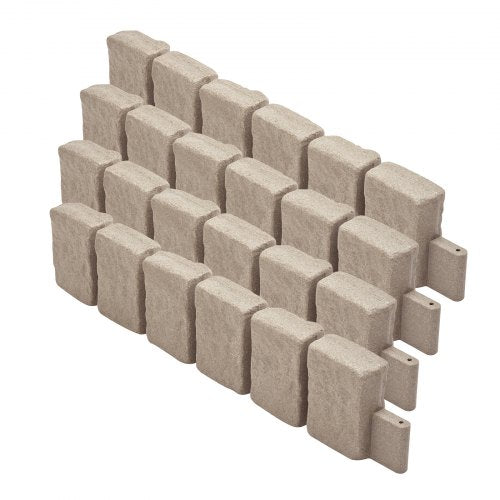 Artificial Stone Landscape Edging 47.2 x 9 inches Lawn Edging Fade Resistant | EU