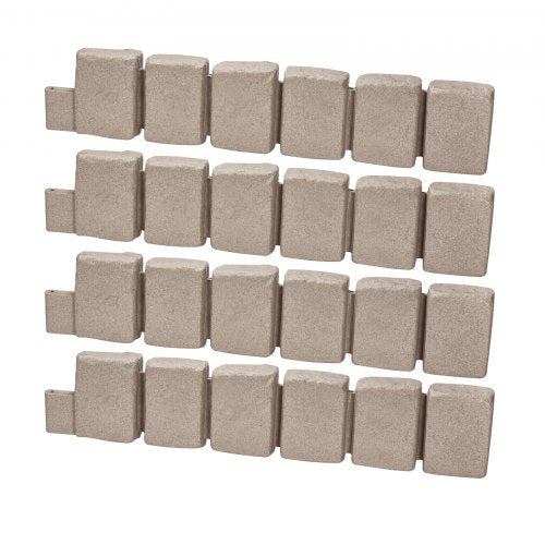 Artificial Stone Landscape Edging 47.2 x 9 inches Lawn Edging Fade Resistant | EU