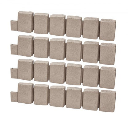 Artificial Stone Landscape Edging 47.2 x 9 inches Lawn Edging Fade Resistant | EU
