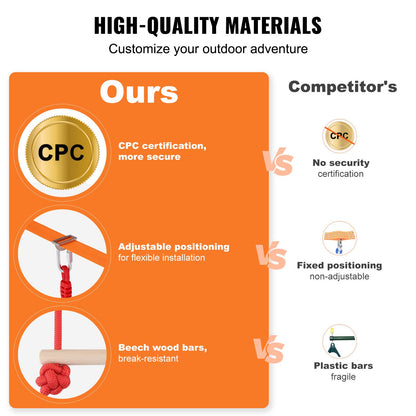 2x56 ft Ninja Warrior Obstacle Course for Kids Outdoor Slackline 12 Obstacles