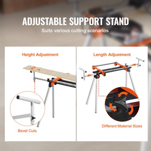 Miter Saw Stand 300lbs Load Capacity Steel, Foldable Miter Saw Stand | EU