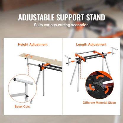 Miter Saw Stand 300lbs Load Capacity Steel, Foldable Miter Saw Stand | EU