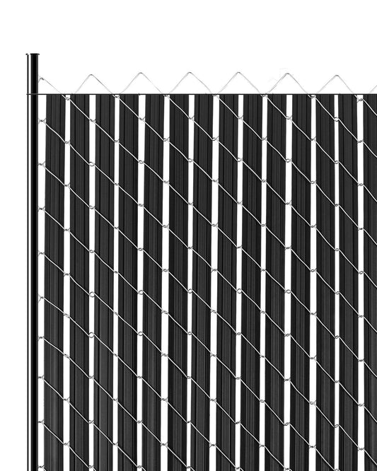 Chain Link Fence Privacy Slats Double Wall with Wings for 8' High Fence