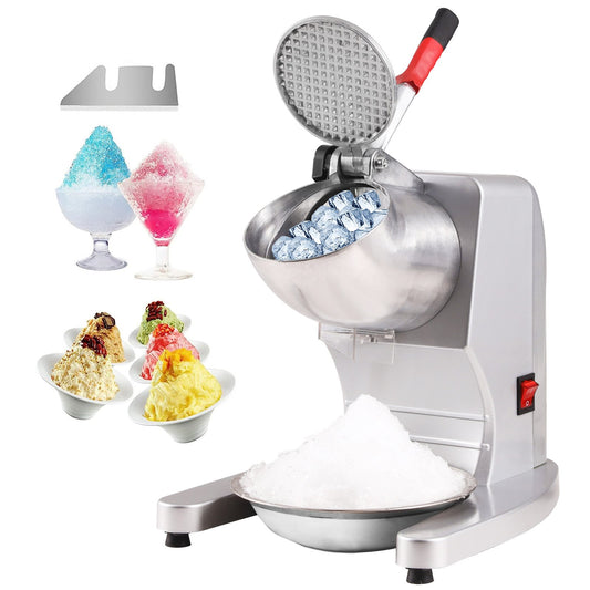Electric Ice Crusher Machine 220LBS/Hr Snow Cone Maker Shaved Ice 300W