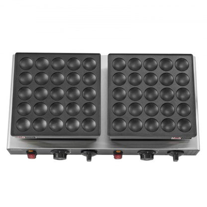 50 st Mini Holländsk Pannkaksjärn Kommersiell Dorayaki Bakare Non-stick 1800W