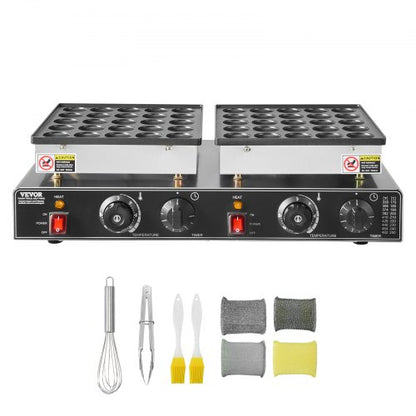 50 st Mini Holländsk Pannkaksjärn Kommersiell Dorayaki Bakare Non-stick 1800W