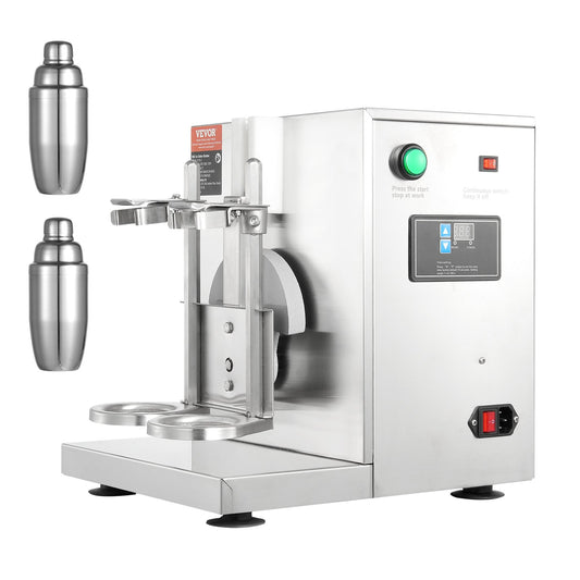 Milkshake Maker Machine 120W Elektrisk Milk Tea Shaker Rostfritt stål Kommersiell