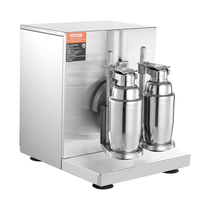 Milkshake Maker Machine 120W Elektrisk Milk Tea Shaker Rostfritt stål Kommersiell