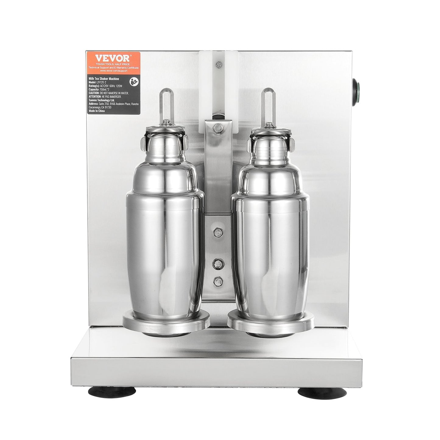 Milkshake Maker Machine 120W Elektrisk Milk Tea Shaker Rostfritt stål Kommersiell