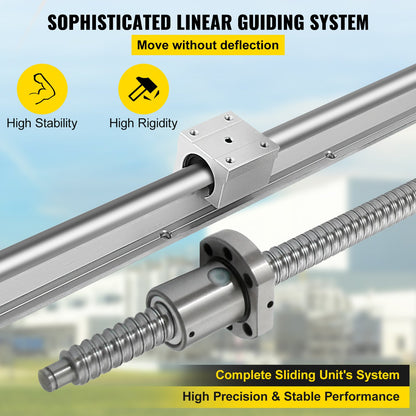 SBR20 Linjärskena Set+3 Kulskruv RM1605-350/650/1050mm CNC Set Support Liner Rail+BK/BF12 med BK/BF 12 CNC Kit