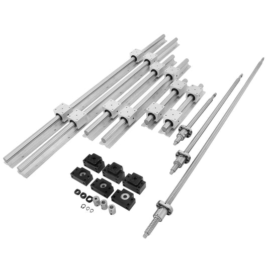 SBR20 Linjärskena Set+3 Kulskruv RM1605-350/650/1050mm CNC Set Support Liner Rail+BK/BF12 med BK/BF 12 CNC Kit