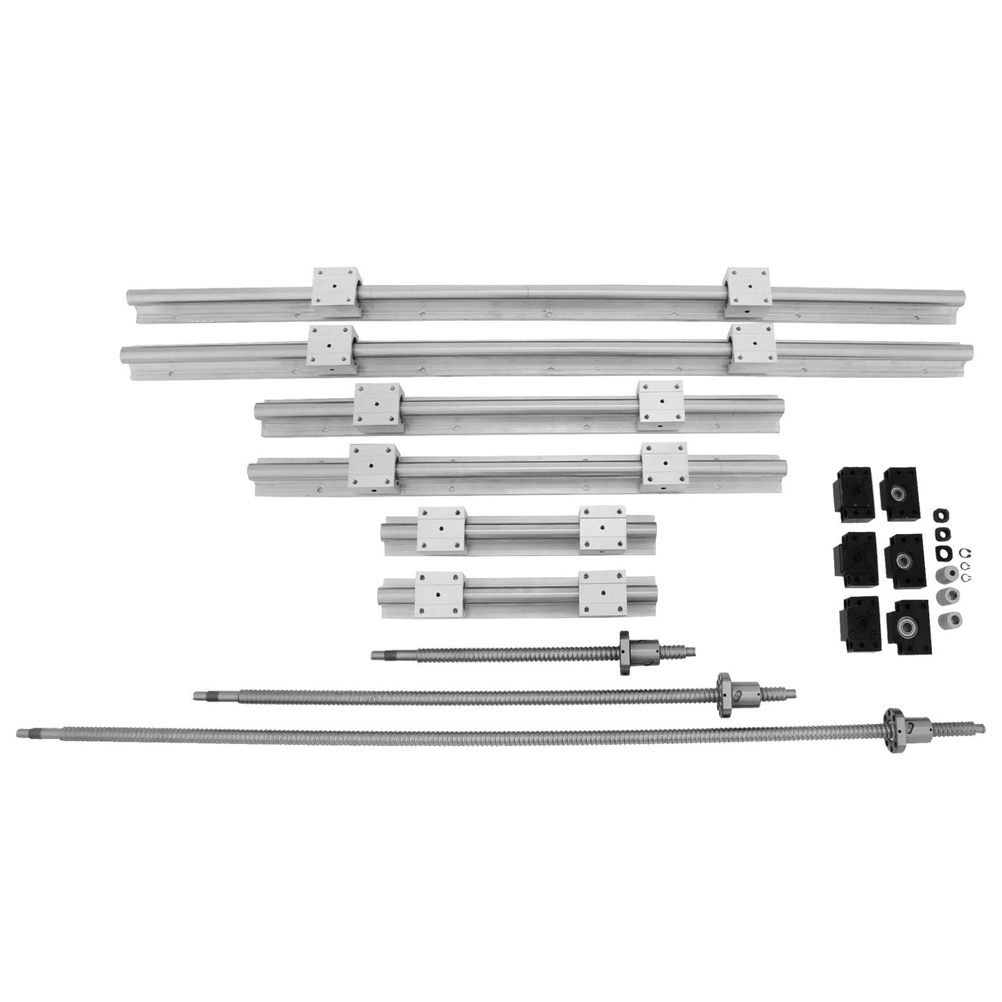 SBR20 Linjärskena Set+3 Kulskruv RM1605-350/650/1050mm CNC Set Support Liner Rail+BK/BF12 med BK/BF 12 CNC Kit
