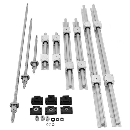 SBR20 Linjärskena Set+3 Kulskruv RM1605-350/650/1050mm CNC Set Support Liner Rail+BK/BF12 med BK/BF 12 CNC Kit