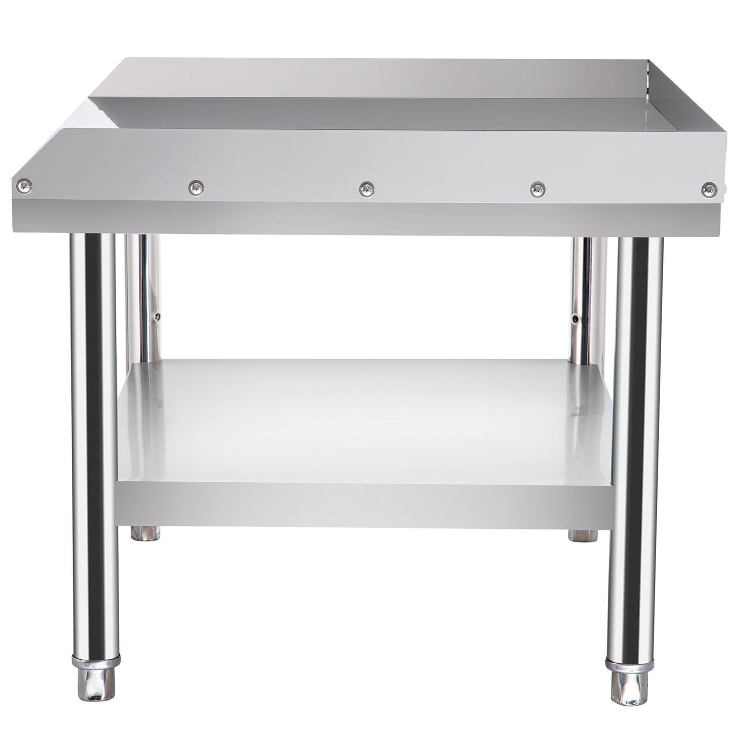 Grillställ i rostfritt stål, 48 x 30 x 24 tum rostfritt bord, Grillbord med justerbar förvaringshylla, Utrustningsställ Grillbord för hotell, hem, restaurangkök