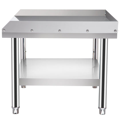 Grillställ i rostfritt stål, 48 x 30 x 24 tum rostfritt bord, Grillbord med justerbar förvaringshylla, Utrustningsställ Grillbord för hotell, hem, restaurangkök