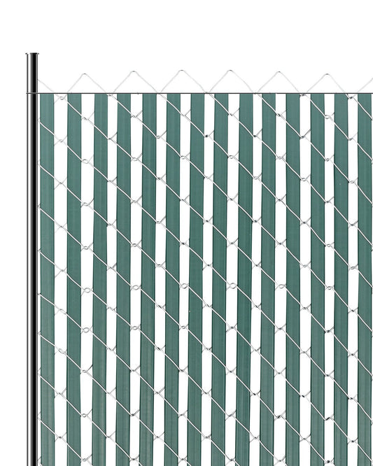Chain Link Fence Privacy Slats Double Wall for 4' High Fence Bottom Lock