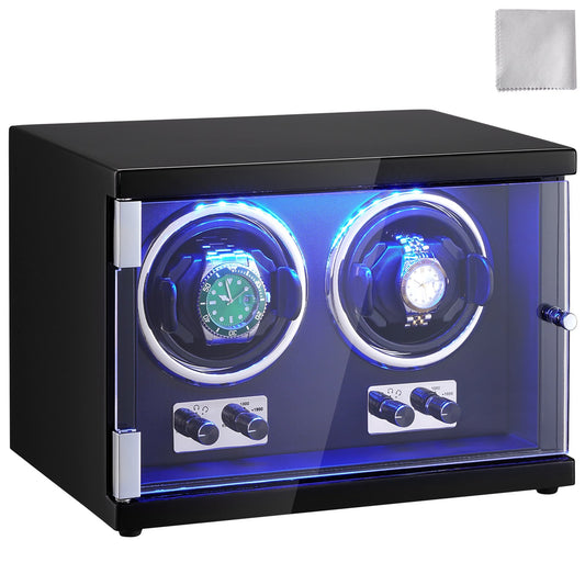 Watch Winder Dual Watch Winder för automatisk klocka med 2 Mabuchi-motorer