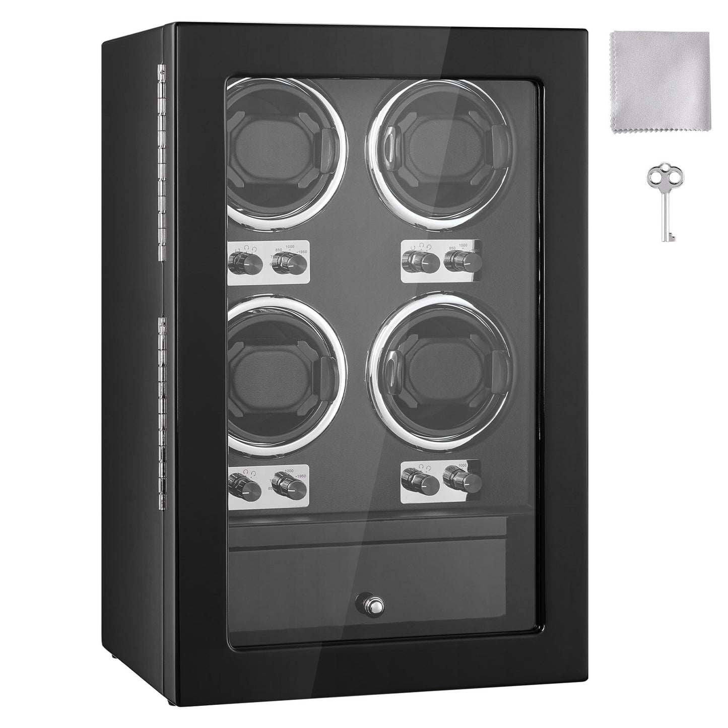 Watch Winder för 4 automatiska klockor med 4 tysta japanska Mabuchi-motorer